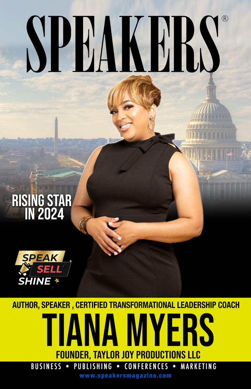 Tiana Myers on the cover of SPEAKERS Magazine, Rising Star in 2024